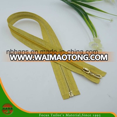 5#Nylon Zipper Golden Teethe Golden Tape