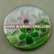 natural japanese akoya button with flower design